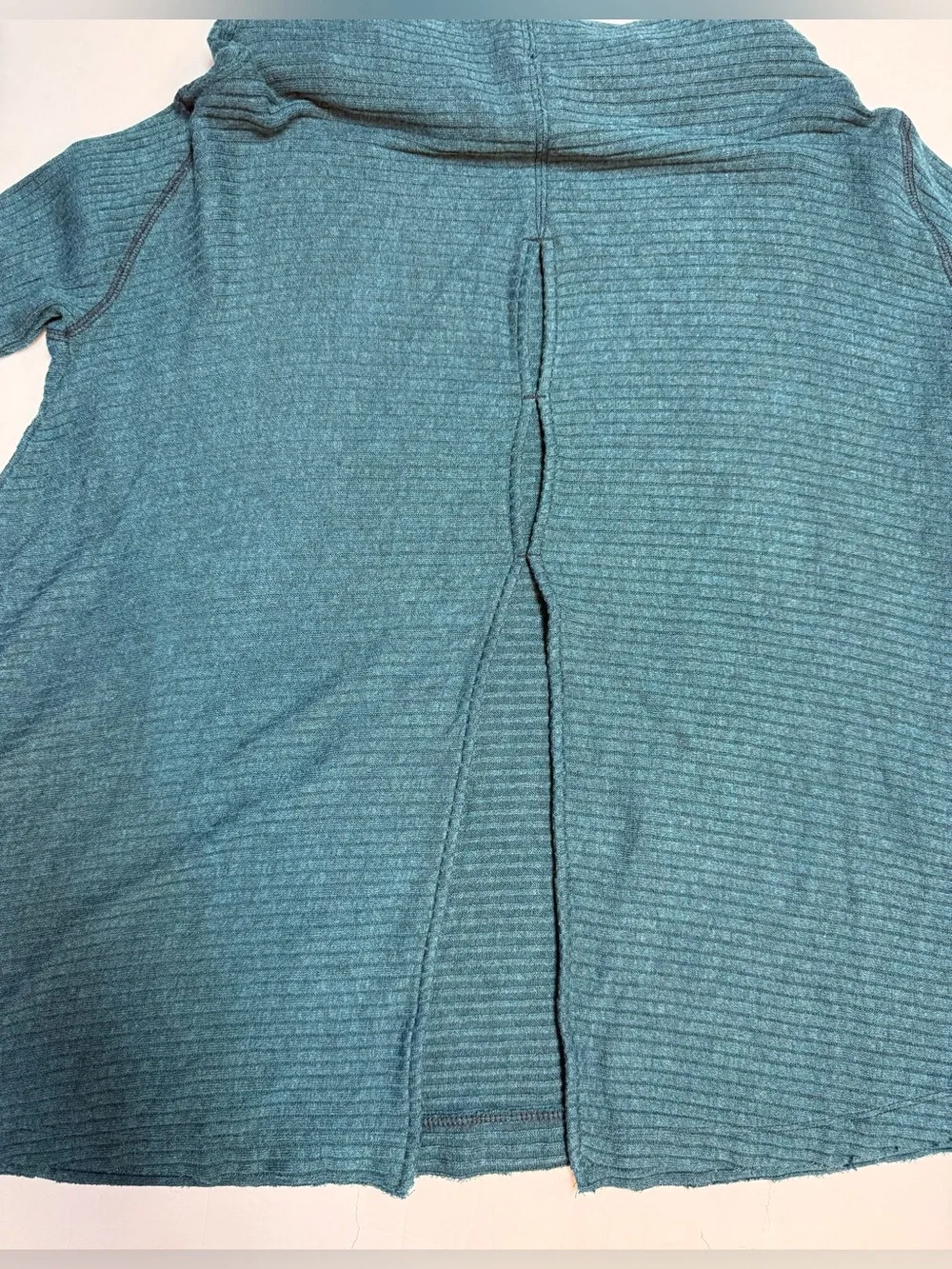 We The Free FP Love Split Open-Back cowl neck knit top in Deep Teal size M